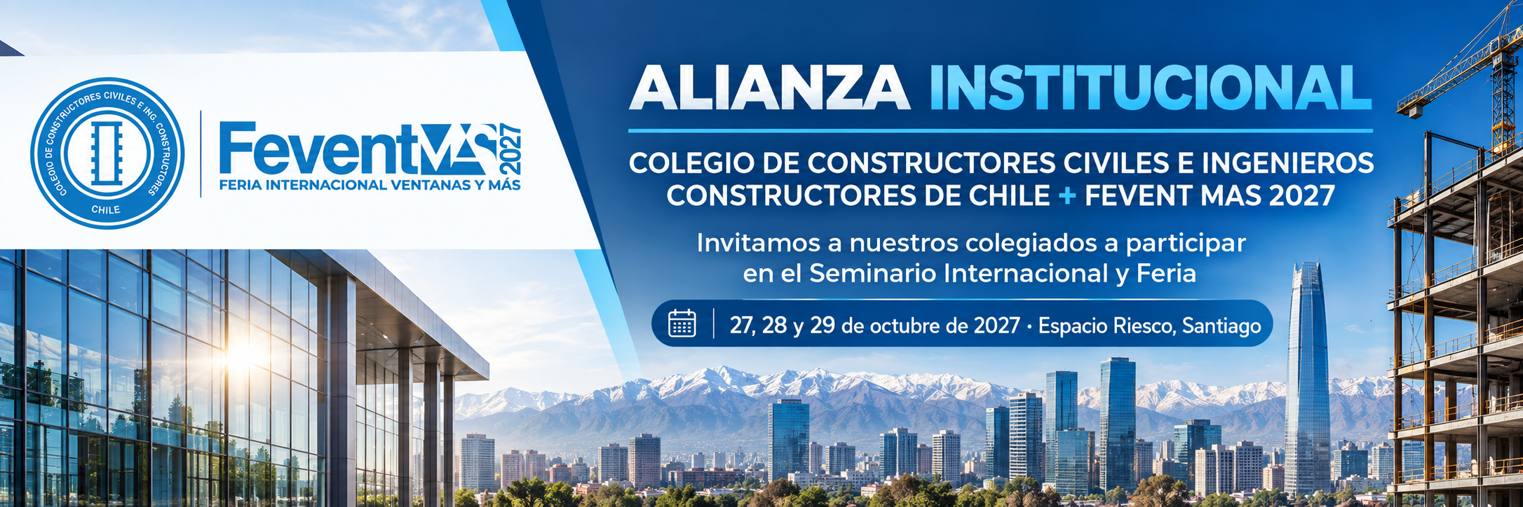 Alianza Institucional Colegio de Constructores Civiles e Ingenieros Constructores de Chile y FEVENT MÁS 2027